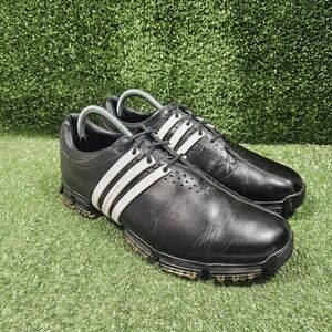 Adidas Tour 360 LTD Black Leather Athletic Golf Spiked Sneakers Mens‎ Size 9.5